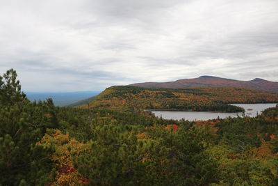 View of a lake with mountain in the background