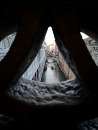 Bridge over canal in tunnel