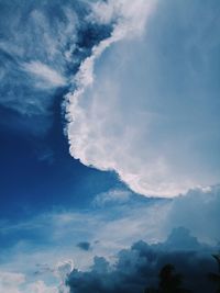 Low angle view of clouds in sky