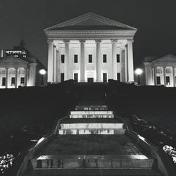 View of illuminated building at night