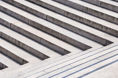 High angle view of steps