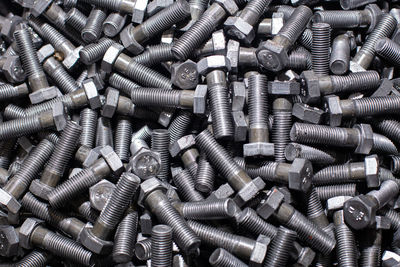 Full frame shot of rusty nails