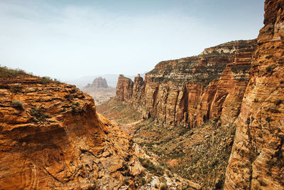 View of rock formations, geraltha mountains, ethiopia