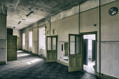 Interior of abandoned building