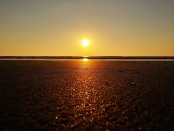 Scenic view of sunset over sea