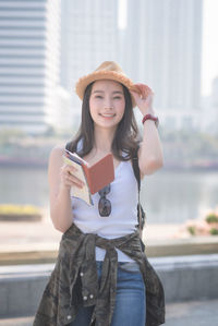 Portrait of a smiling young woman