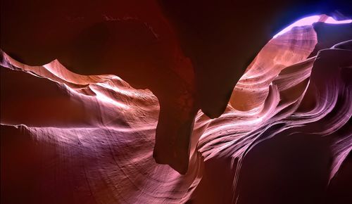 View of rock formation in cave