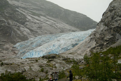 Scenic view of landscape against mountain range