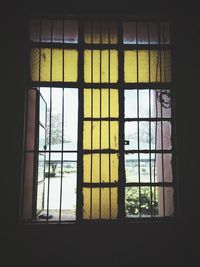 Close-up of window at home