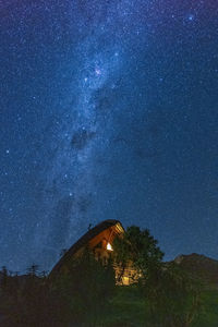 Scenic view of star field against sky at night