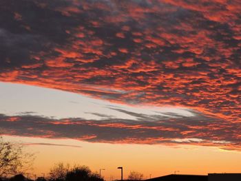 Scenic view of dramatic sky during sunset