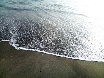 High angle view of beach