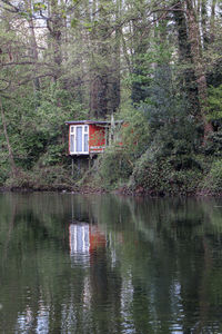 Built structure in lake