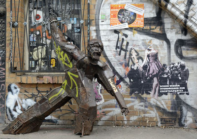 View of graffiti on wall