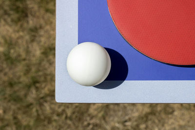 Close up of a table tennis table