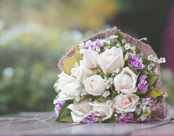 Close-up of rose bouquet