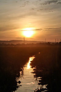 Scenic view of sunset against sky