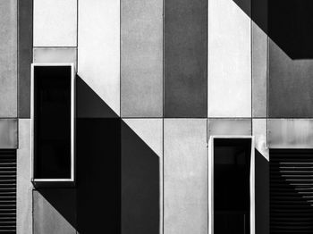 Closed door of building