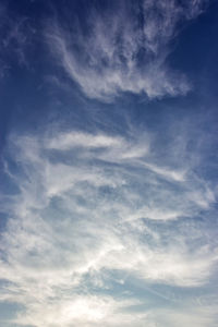 Low angle view of clouds in sky