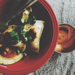 Close-up of food served in bowl