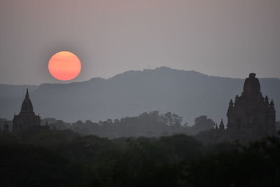 Panoramic view of a temple against sky