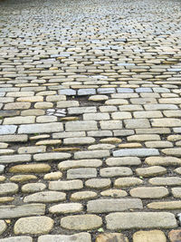 Full frame shot of cobblestone street