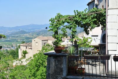 Vew of the countryside of guardia sanframondi, a village in the province of benevento, italy.