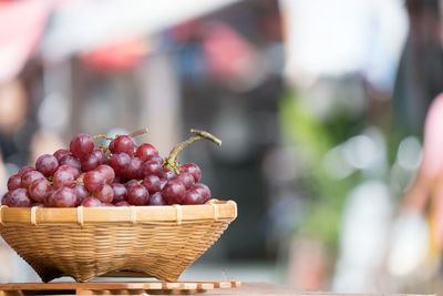 Close-up of fruits in basket