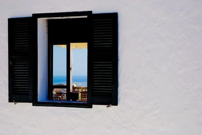 Built structure with windows in background