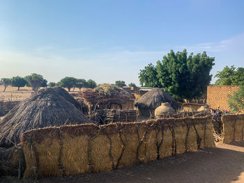 View of an old town against sky