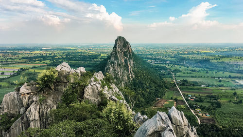 Panoramic view of landscape against sky