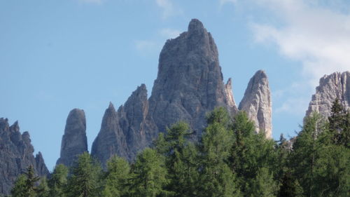 Scenic view of mountains against clear sky