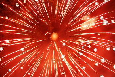 Fireworks display at night