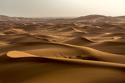 Scenic view of desert against sky