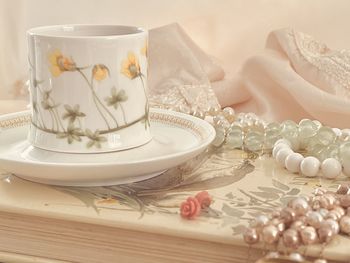 Close-up of coffee on table