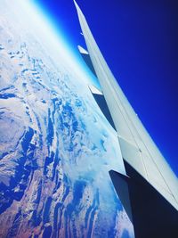 Aerial view of blue sky