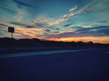 Scenic view of dramatic sky during sunset