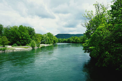 Scenic view of river against sky