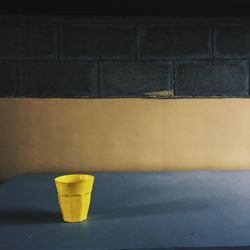 Close-up of yellow wall