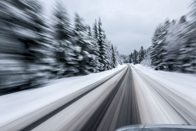 Winter road, nacka, sweden