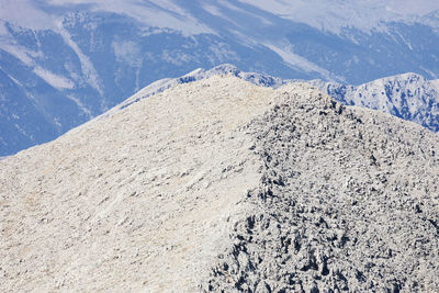 Scenic view of snowcapped mountains