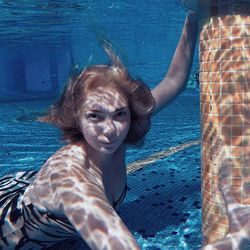 Portrait of woman in water