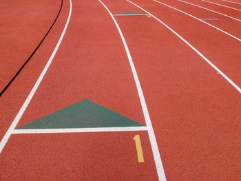 Full frame shot of running track