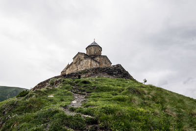 Low angle view of traditional building against sky