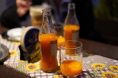 Close-up of drink on table