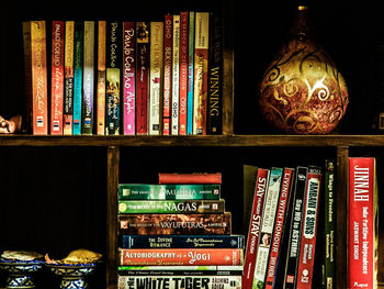 View of books in shelf