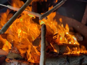 Close-up of bonfire