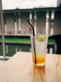 Close-up of drink on table