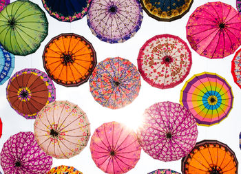 Full frame shot of umbrellas against sky