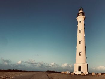 Lighthouse aruba with clear sky